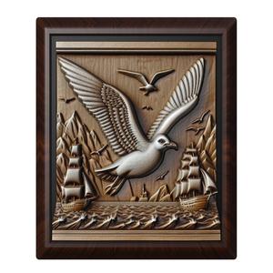Seagull animal wall art relief wall decor