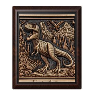 T-Rex animal wall art relief wall decor
