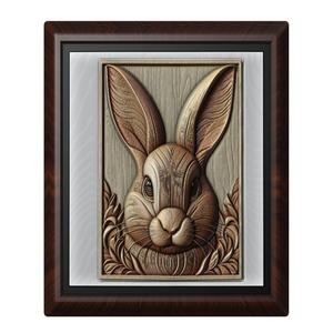 Rabbit animal wall art relief wall decor