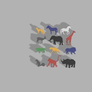 Wild animal silhouettes