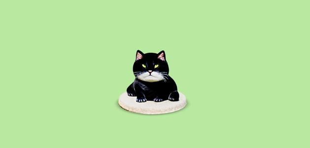 Realistic cat figurine
