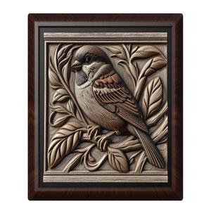 Sparrow animal wall art relief wall decor