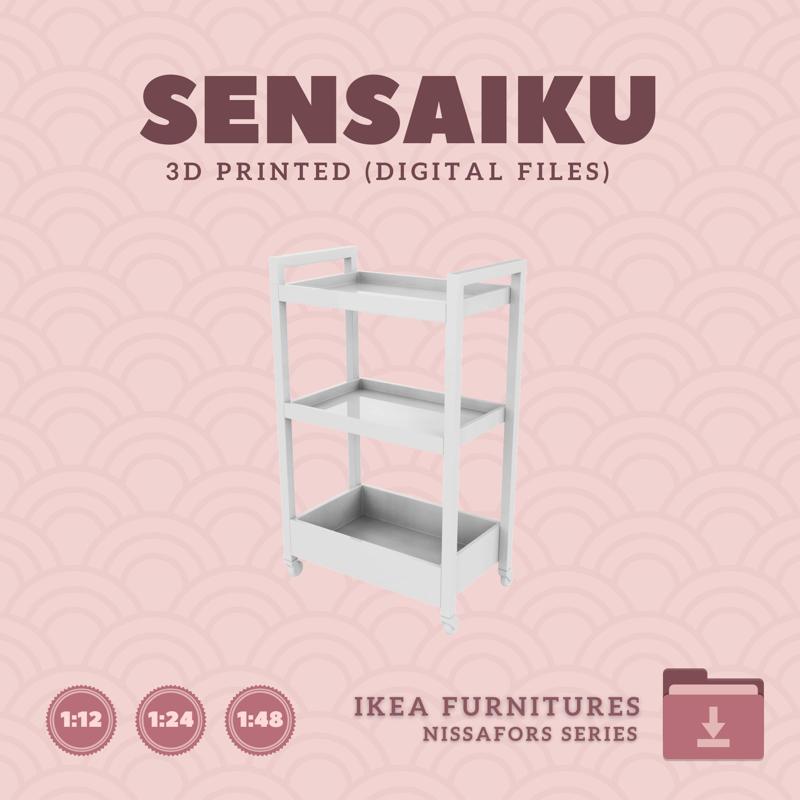 Miniature Replica 37. NISSAFORS Utility Cart for Miniature Dollhouse - IKEA - 3D Print Instant Download