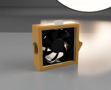 print in place soldering 80mm fan cover with filter