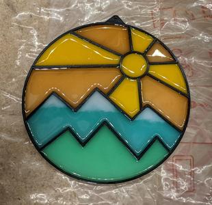 Stained glass window art