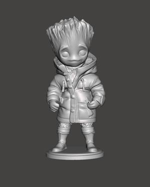 E33 Baby Groot with winter jacket
