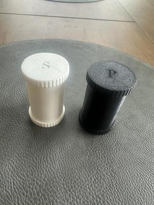 Salt and Pepper Shakers with Spill Proof Lids