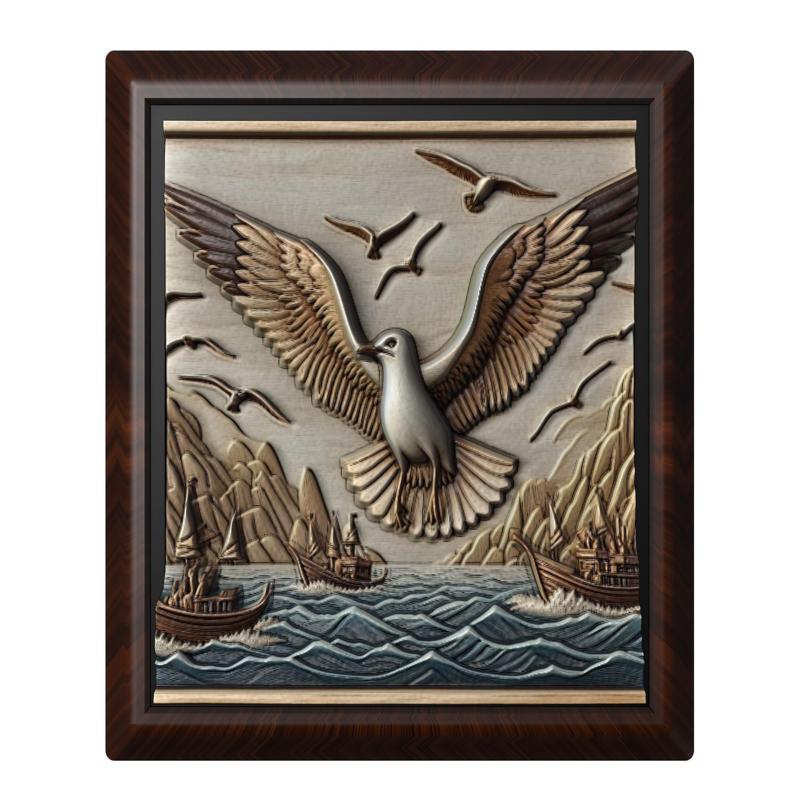 Seagull animal wall art relief wall decor