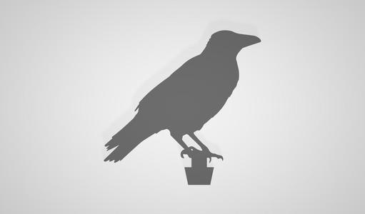 RAVEN / BIRD / ANIMAL / HALLOWEEN / CANDLE / CANDLE HOLDER / GIFT / GLASS / STAND / DECORATION / SHADOW / FIGURINE / WITHOUT STANDS / HOUSE