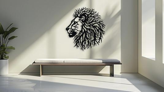 Lion Head Wall Decor - Vector Art for 3D Printing & Laser Cut