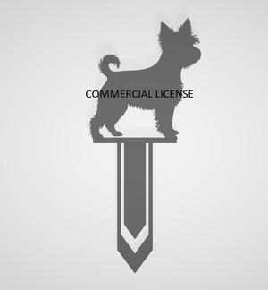 COMMERCIAL LICENSE / DOG / YORKSHIRE TERRIER / ANIMAL / PET / HOME / BOOKMARK / BOOKMARK / SIGN / BOOKMARK / GIFT / BOOK / SCHOOL / STUDENTS / TEACHER / OFFICE / WITHOUT MEDIA