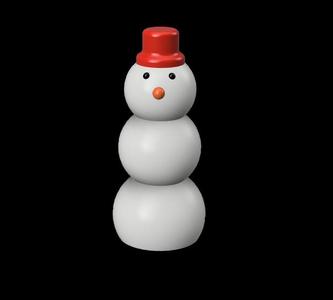 Minimalist Snowman Statue or Figurine