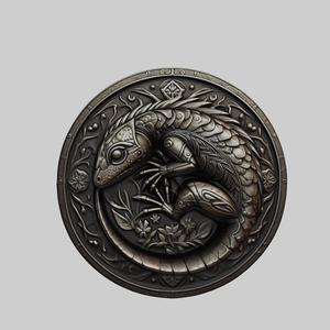 Lizard Animal Head Lizard Animal Medallion for CNC Router Laser & 3D Printer