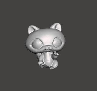 RACCOON TOY FIGURE FUNNY ANIMAL MASCOT .STL .OBJ