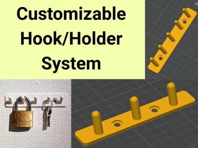 Customizable Holder/Hooks System For Keys & Tools
