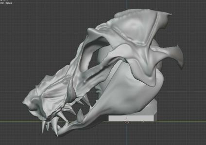 Creepy Dog mask with movable jaw