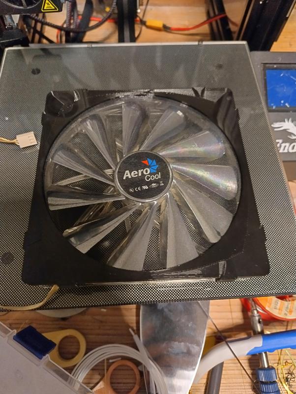 140mm fan filter using tights / pantyhose