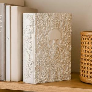 Skull Book Nook Book End Storage Box