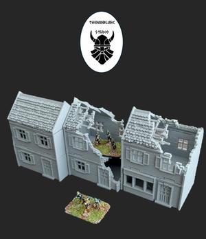 Small Scale Scenery (15mm) : Western House 1 (With several destroyed versions)