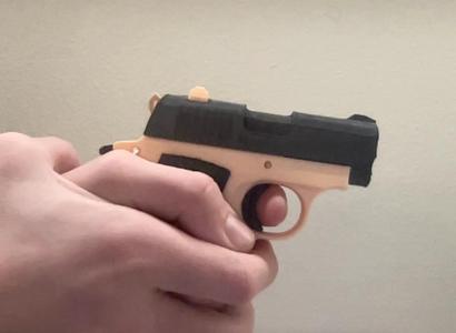 Stress shot mini 1911 and gravity knife   