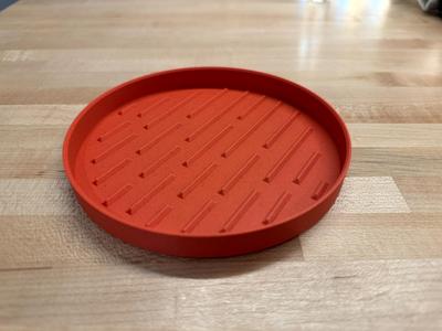 Drip Tray for Planter—Abstract Ridged