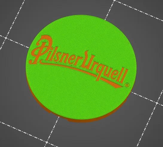 Víčko na plechovku s logem Pilsner Urquell   