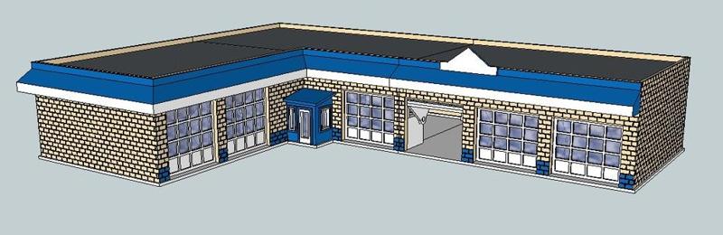 HO Scale Clay's Service Center