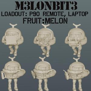 Delta Fruit: M3lonBit3 Melon Commando P90, Remote Control, Laptop Loadout