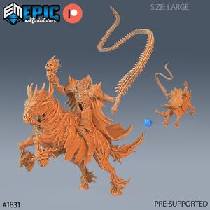 Dullahan Rider Whip ‧ DnD Miniature ‧ Tabletop Miniatures ‧ Gaming Monster ‧ 3D Model ‧ RPG ‧ DnDminis ‧ STL FILE