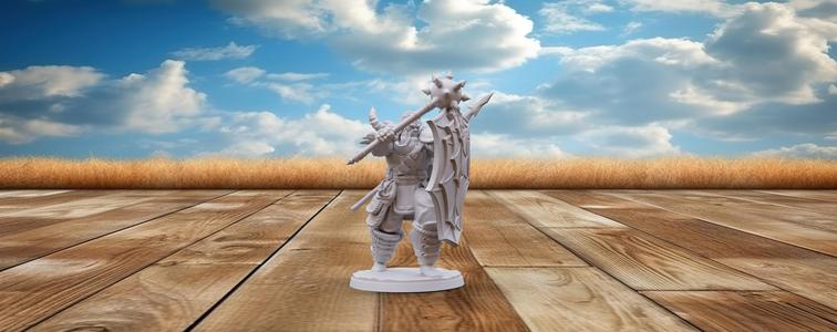 Cleric Orc DnD miniature 25mm