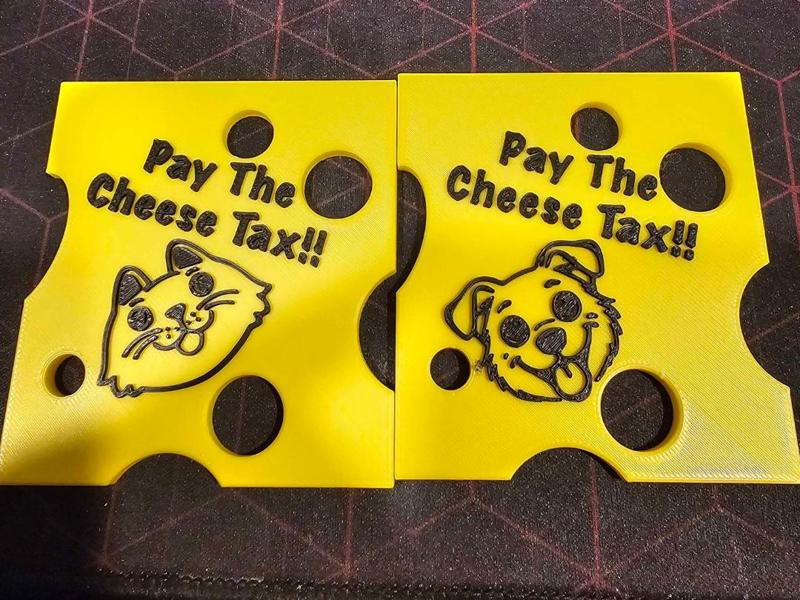 Cheese Tax Fridge Magnet Dog Version