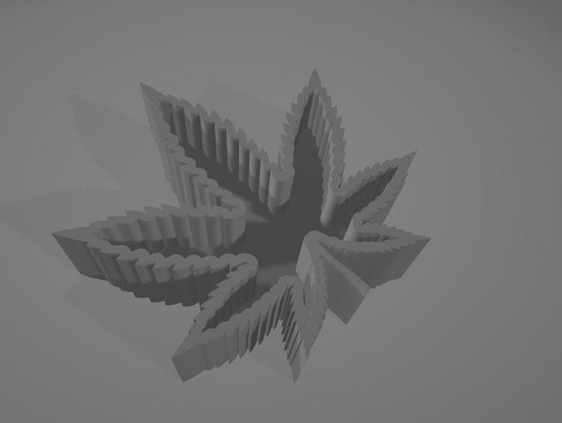 pot leaf ash tray