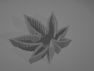 pot leaf ash tray