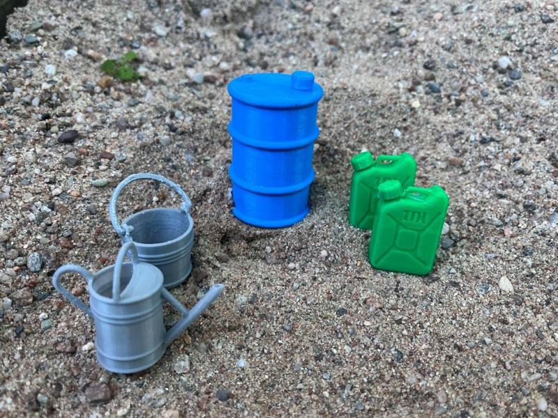 Barrel 1:10 and 1:12, miniature, RC car, Diorama