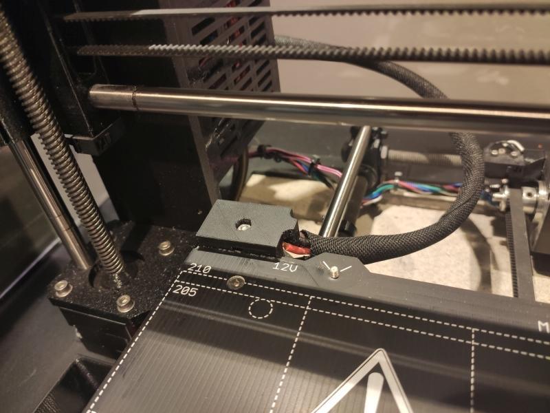 Prusa Heatbed Cable Cover cable facing down