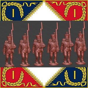 28mm Napoleonic French Line Infantry Elites campaign dress shako cover1808-12