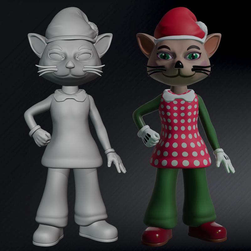 Jenny Kitty Browny with Christmas Outfit 😽🤶