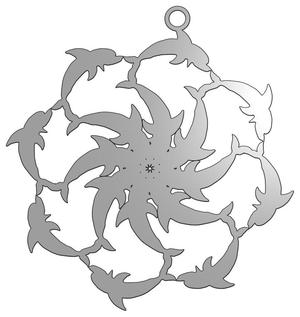 Dolphin Snowflake Ornament