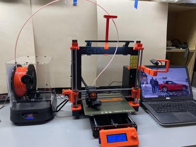 Center filament support with dryer