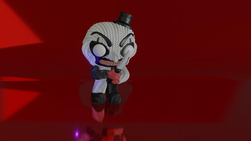Crochet Terrifier Art The Clown painted 3mf