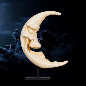 Half Moon Skull Ornament