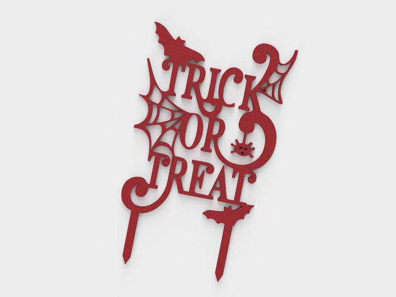 Trick or treat - cake topper