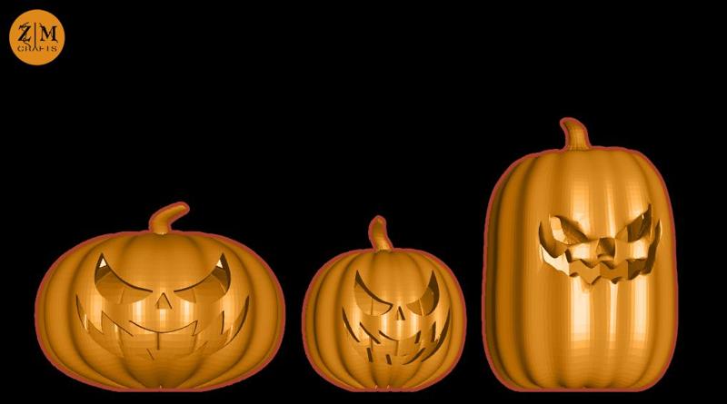 Jack O' Lantern Set of 3 for tabletop gaming