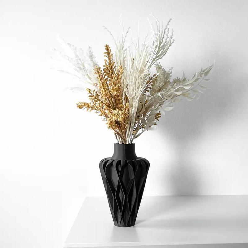 The Lunor Vase, Modern and Unique Home Decor for Dried and Preserved Flower Arrangement  | STL File   