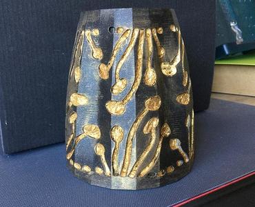 Vase Debossed with Sprout Pattern