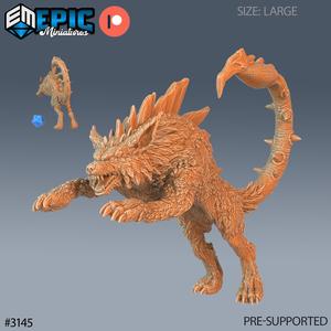 Lupion Wolf Scorpion Chimera Attack ‧ DnD Miniature ‧ Tabletop Miniatures ‧ Gaming Monster ‧ 3D Model ‧ RPG ‧ DnDminis ‧ STL FILE