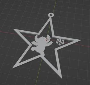 Stitch Christmas Star Tree Ornament
