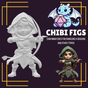 Chibi Female Archer Miniature