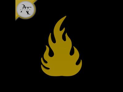 Simple Flame Symbol - 2D Art