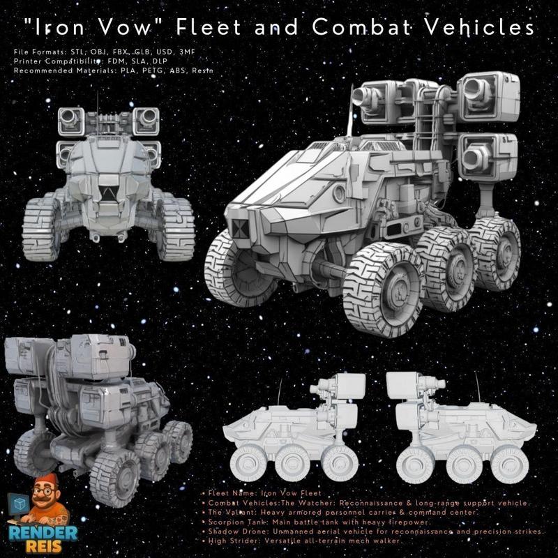 3D Printable Iron Oath 'Medium' Recon and Surveillance Vehicle – Tactical Intelligence & Sensor Platform